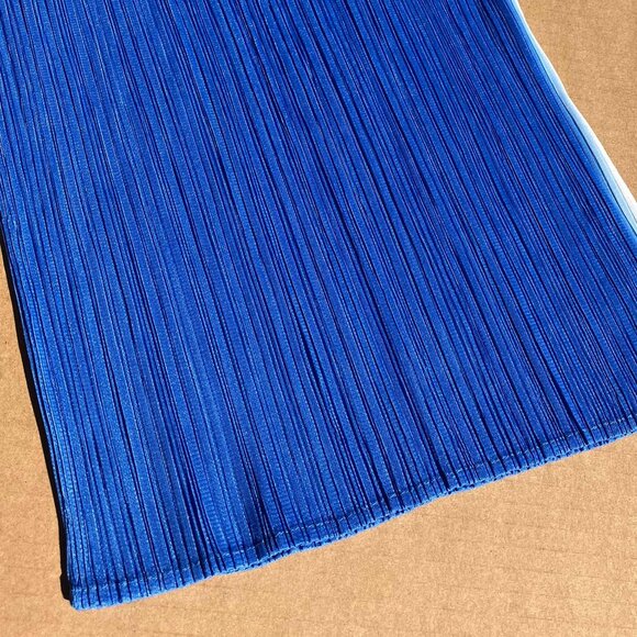 Vintage PLEATS PLEASE Issey Miyake Pleated Sleeveless Tank Shirt Top Blue Size M - Picture 7 of 8